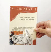 Load image into Gallery viewer, Peel Stick and Stitch Hand Embroidery Patterns