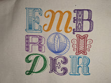 Load image into Gallery viewer, Embroidered Canvas Tote Bag
