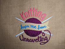 Load image into Gallery viewer, Embroidered Burlap Tote Bag