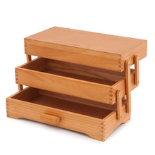 Load image into Gallery viewer, MILWARD 3-Tier Cantilever Wooden Sewing Box
