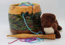 Load image into Gallery viewer, Weasel Works Wooden Yarn Bowl
