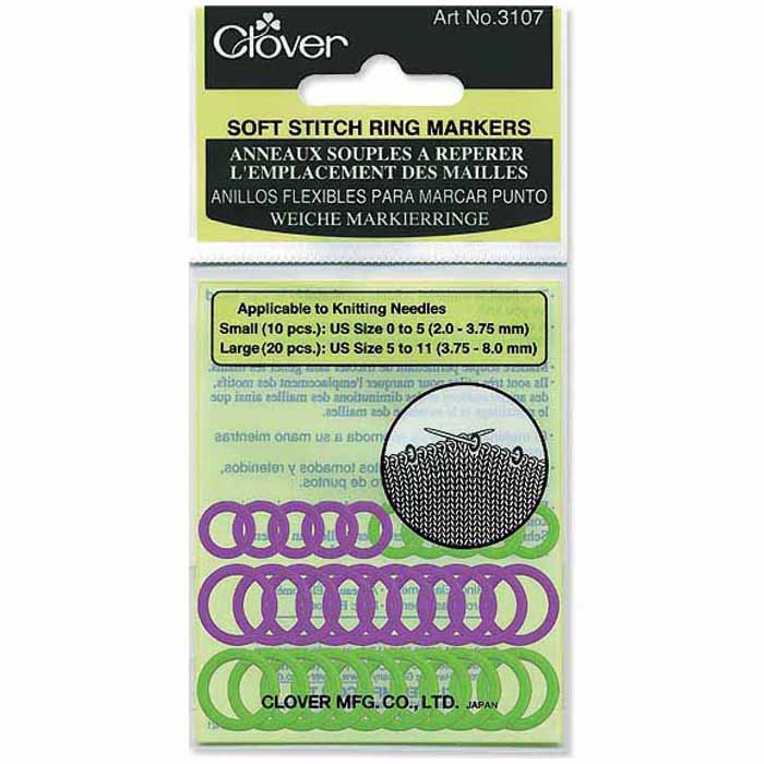 CLOVER 3107 - Soft Stitch Ring Markers - 30 pcs.