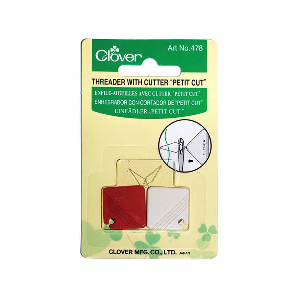 CLOVER 478 - Needle Threader with Cutter - 2pcs