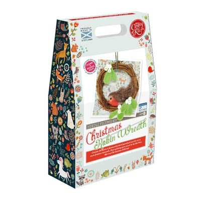 Christmas Robin Wreath - Felting Kit