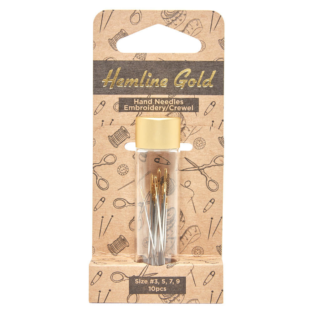 HEMLINE GOLD Embroidery Hand sewing Needles (Pack of 10)