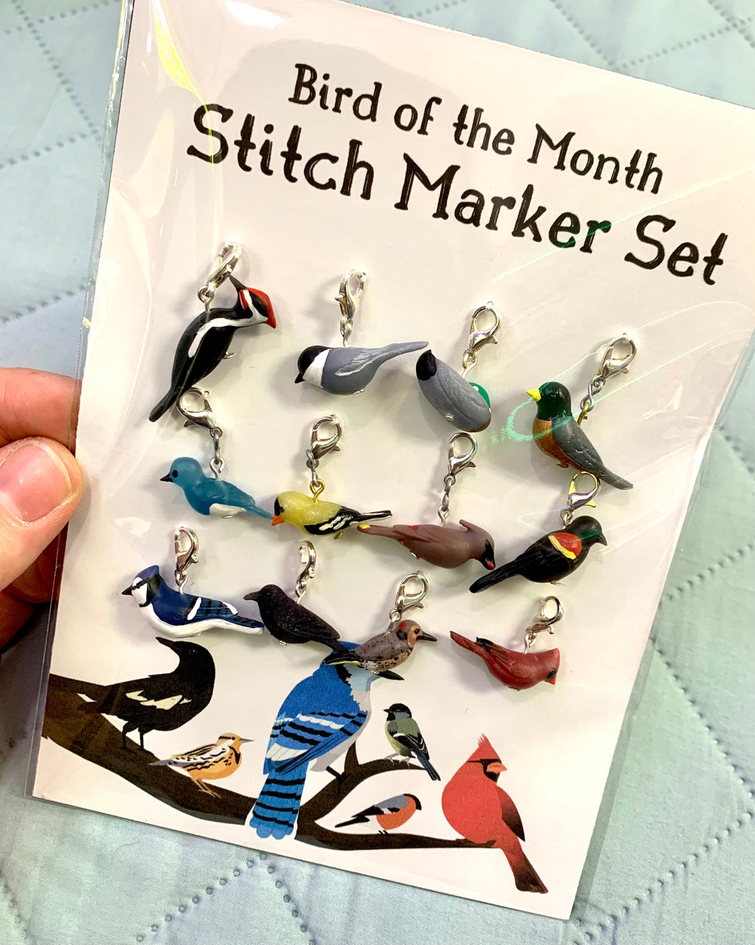 Bird of the Month Stitch Marker Set