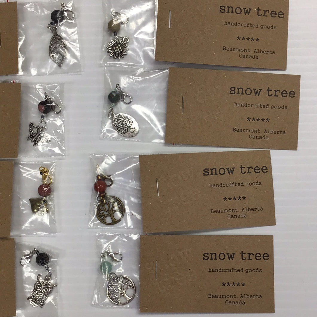 snow tree stitch markers