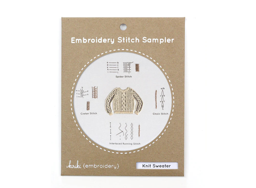 Knit Sweater - Embroidery Stitch Sampler by Kiriki Press